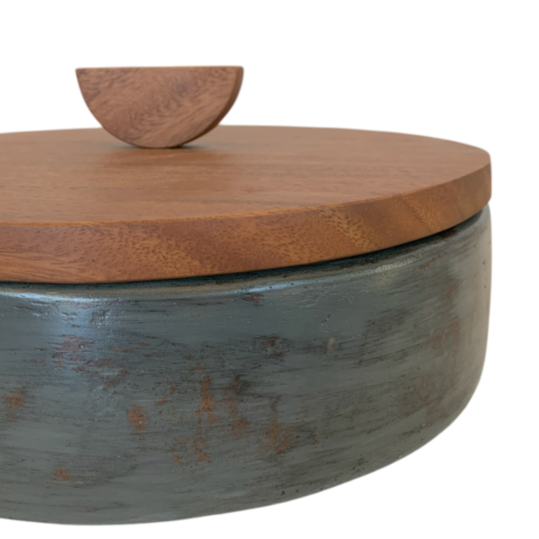 CAJA DE BARRO MEDIALUNA 0.30 0.3 X 0.14 X 0 M