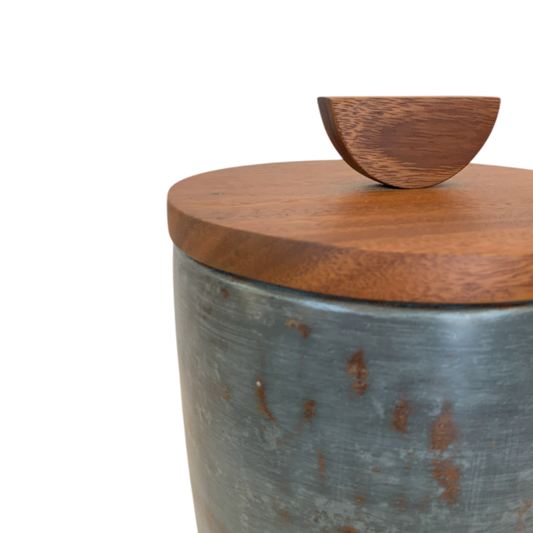 CAJA DE BARRO MEDIALUNA MD 0.20 DIAM. 0.2 X 0.29 X 0 M