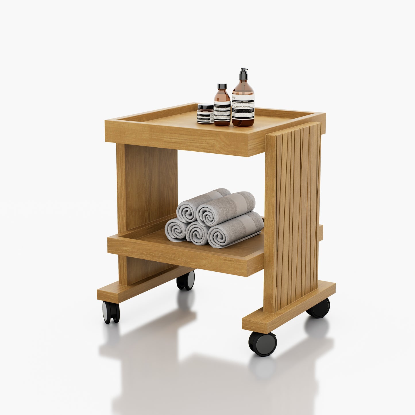 CARRITO AUXILIAR PEDICURE 2 NIVELES PALMA 0.32X0.40X0.34M