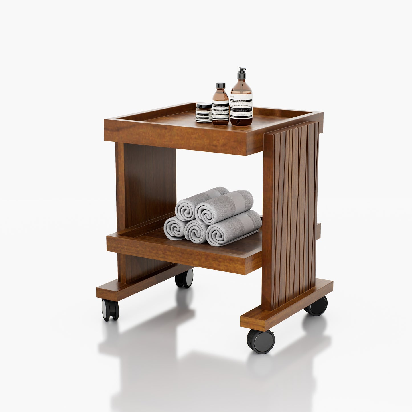 CARRITO AUXILIAR PEDICURE 2 NIVELES PALMA 0.32X0.40X0.34M