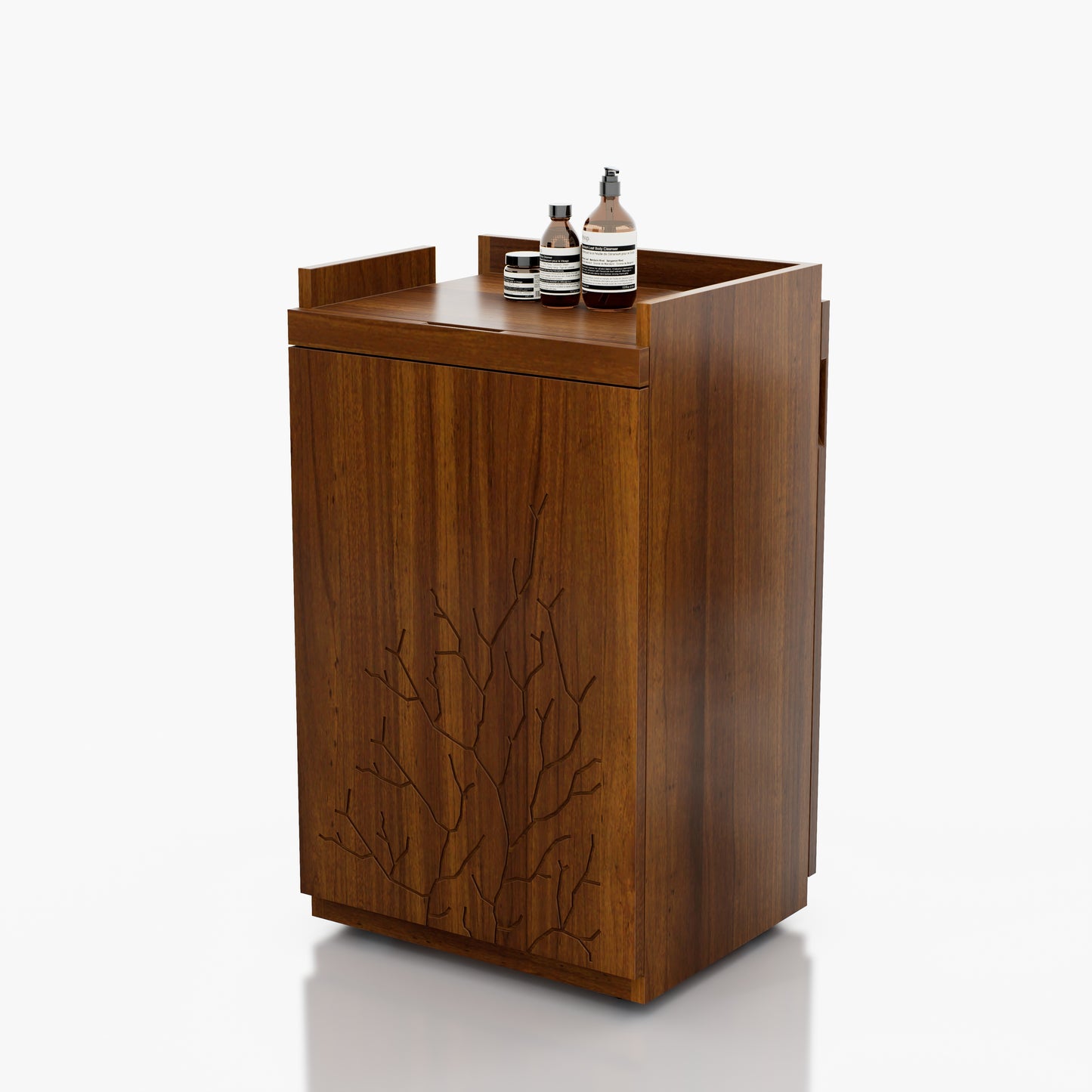 CARRITO AUX C/CHAROLA DESLIZABLE CORAL 0.53X0.90X0.45M