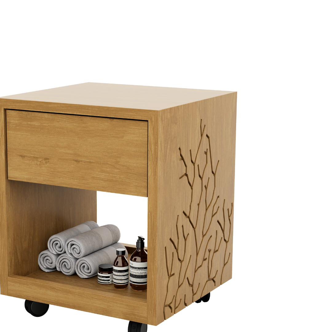 CARRITO AUX PEDICURE 1 CJN CORAL CH 36x45x34 cm 0.36X0.45X0.34M
