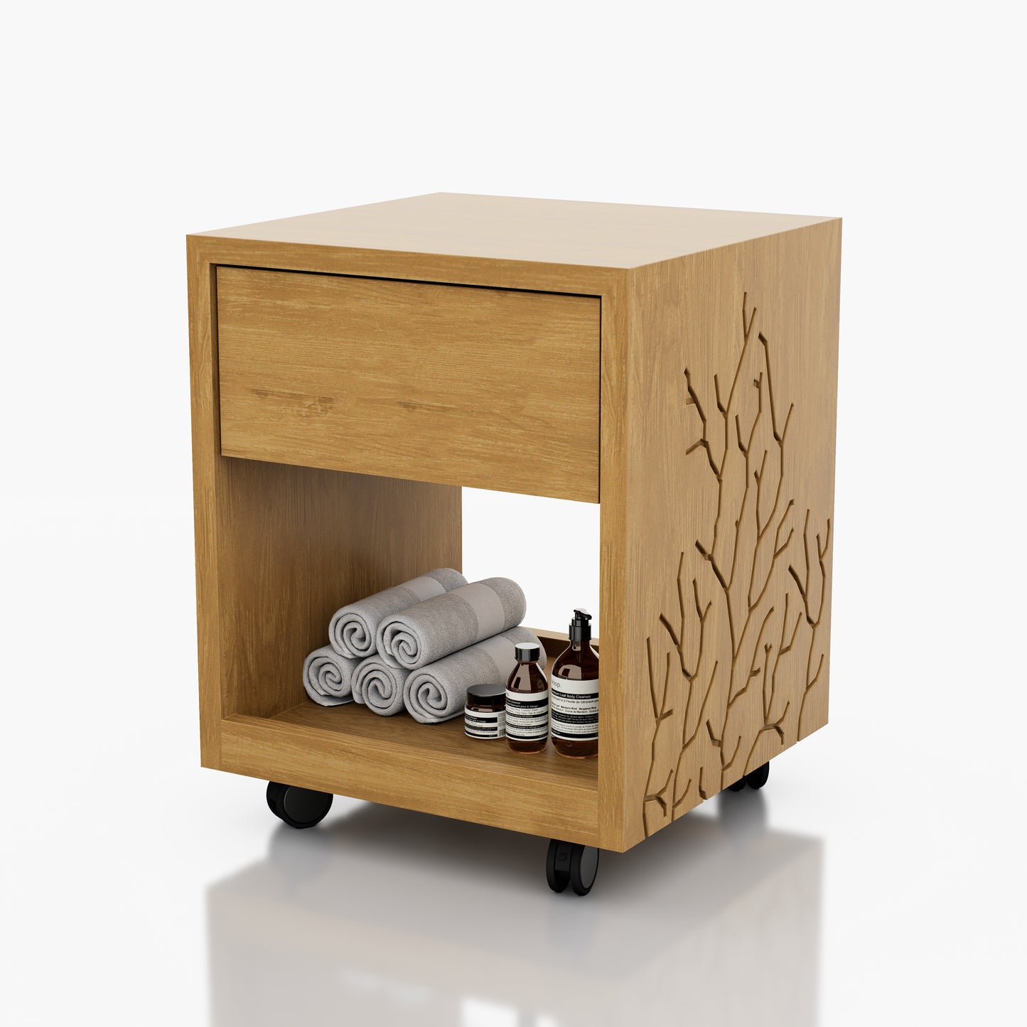 CARRITO AUX PEDICURE 1 CJN CORAL CH 36x45x34 cm 0.36X0.45X0.34M