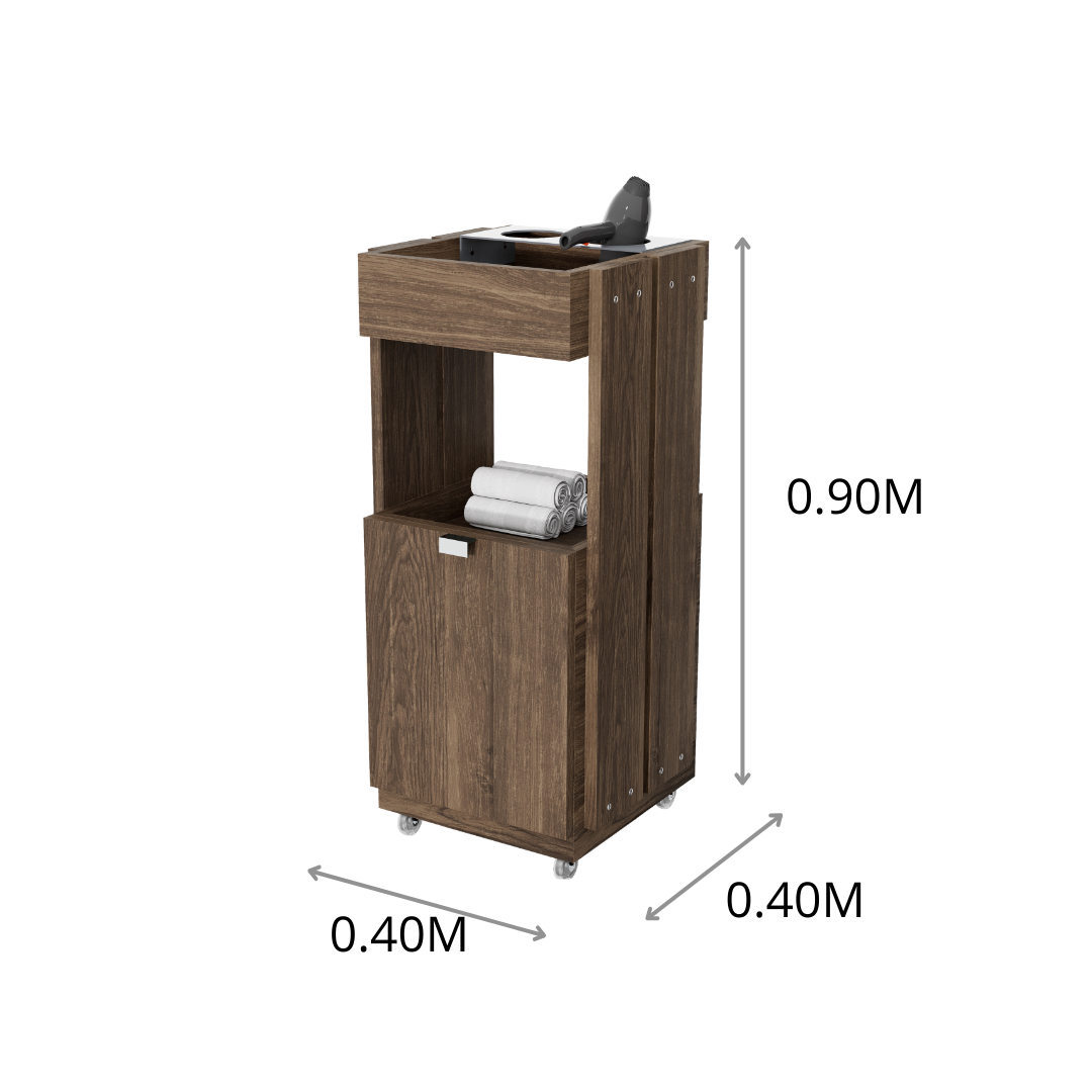 CARRITO AUX PEINADO RUSTIK 1 GVTA 0.40X0.90X0.40M