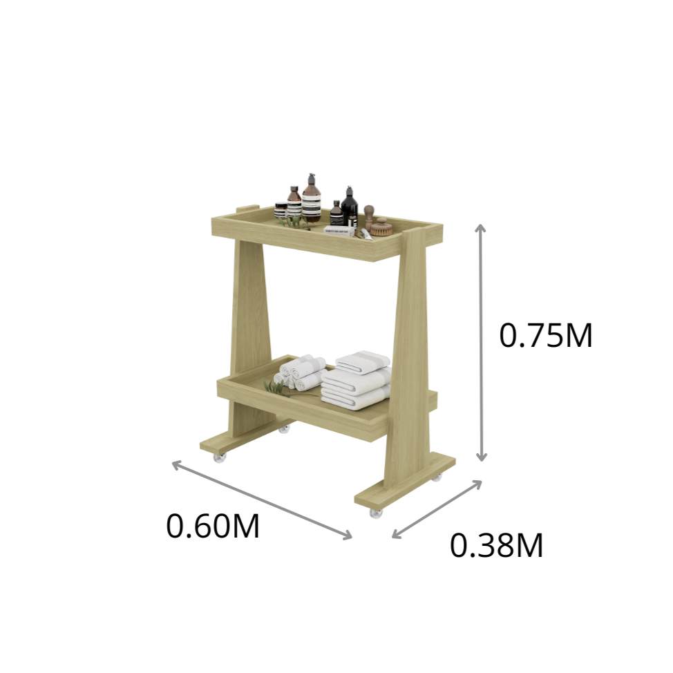 CARRITO AUX TERAPEUTA ECO 0.60X0.75X0.38M