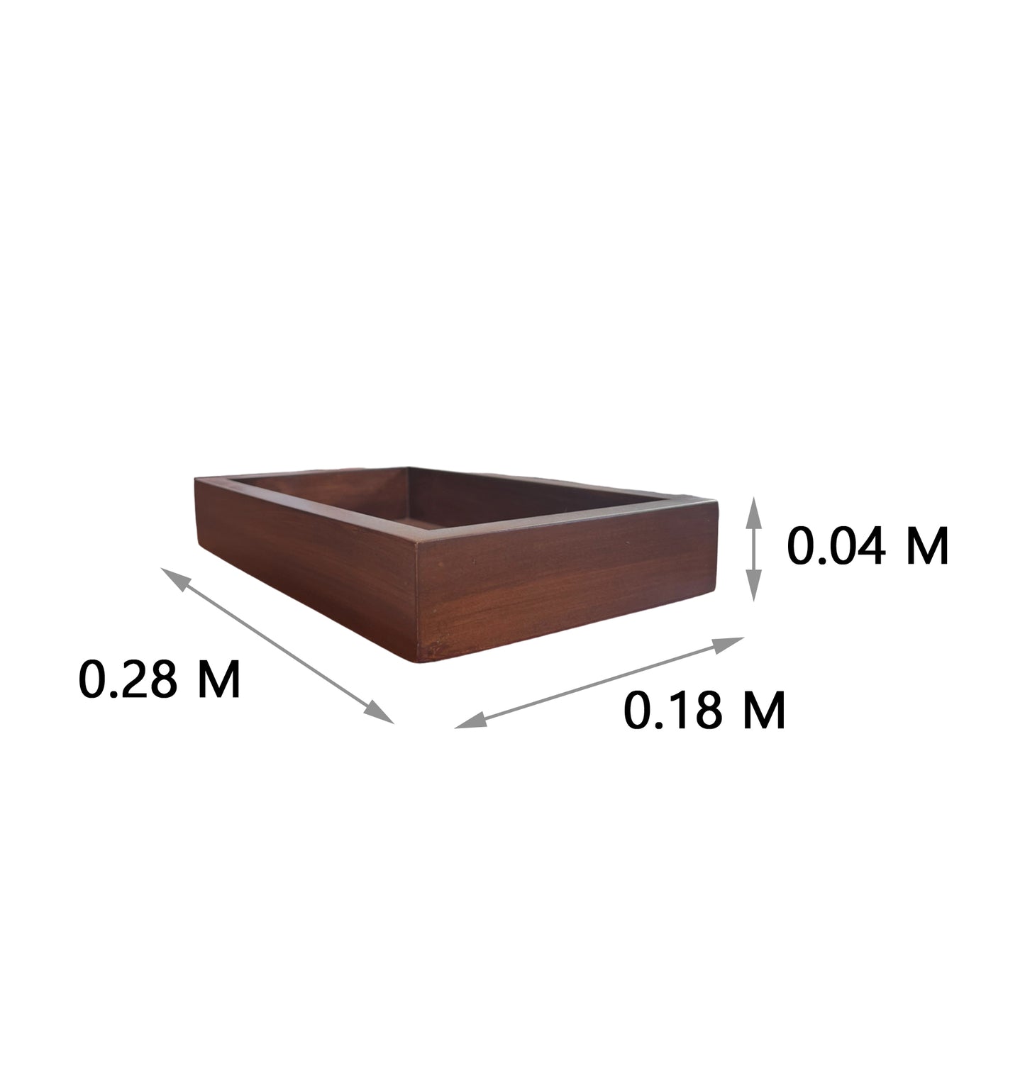 CHAROLA RECTANGULAR BORDE BAJO BRANDY