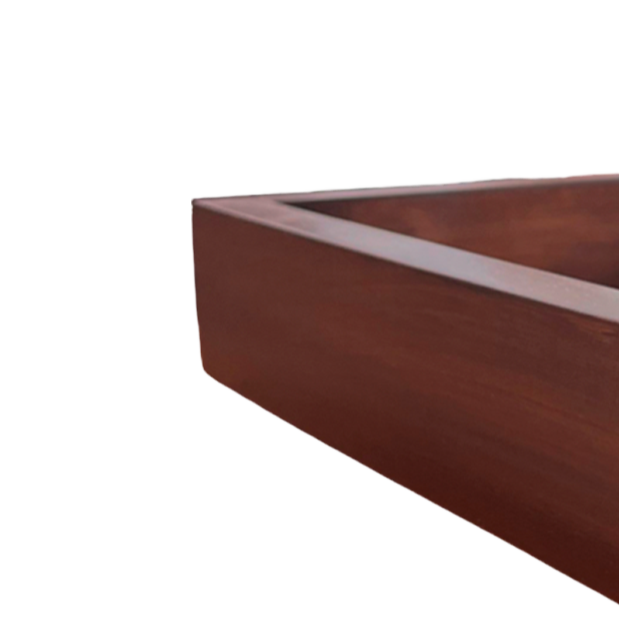 CHAROLA RECTANGULAR BORDE BAJO BRANDY