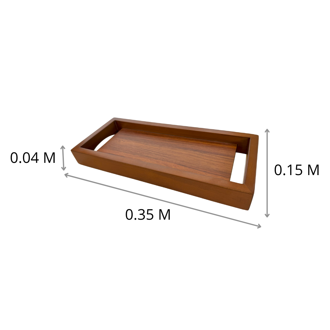 CHAROLA PALMA RECTANGULAR LISA 0.3500 X 0.0400 X 0.1500 M