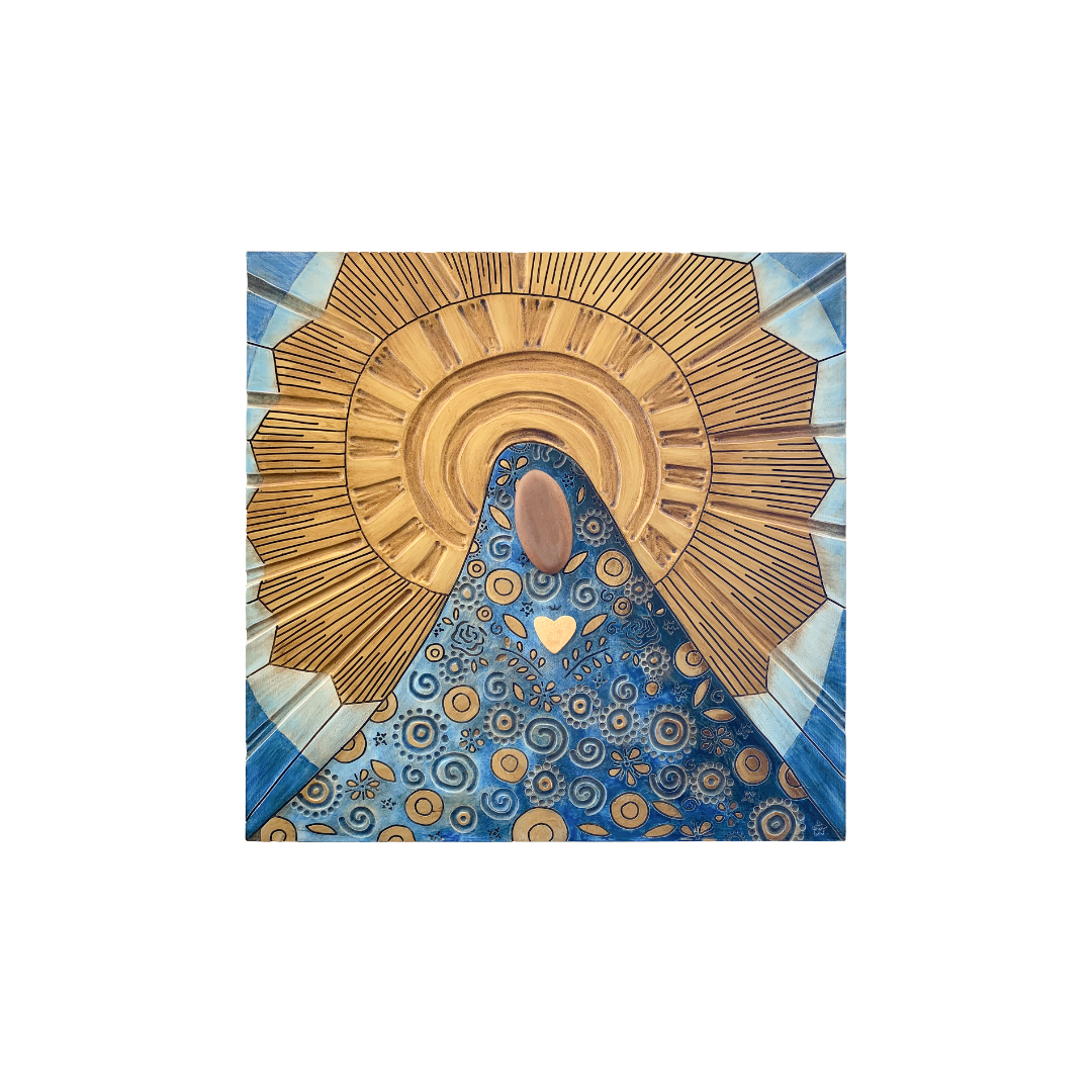 CUADRO VIRGEN MOSAICOS B 0.8 X 0.8 X 0.075 M