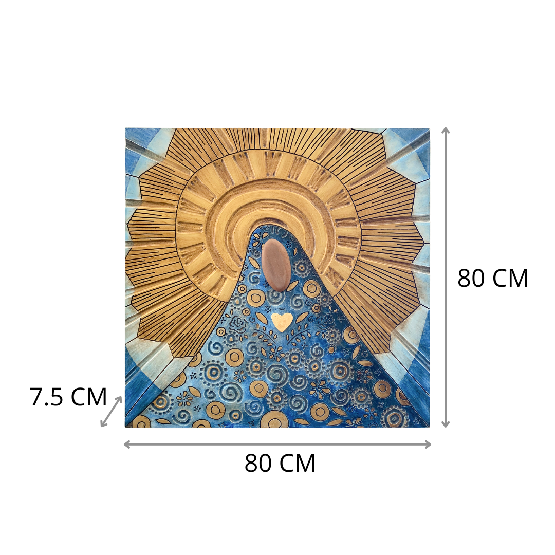 CUADRO VIRGEN MOSAICOS B 0.8 X 0.8 X 0.075 M