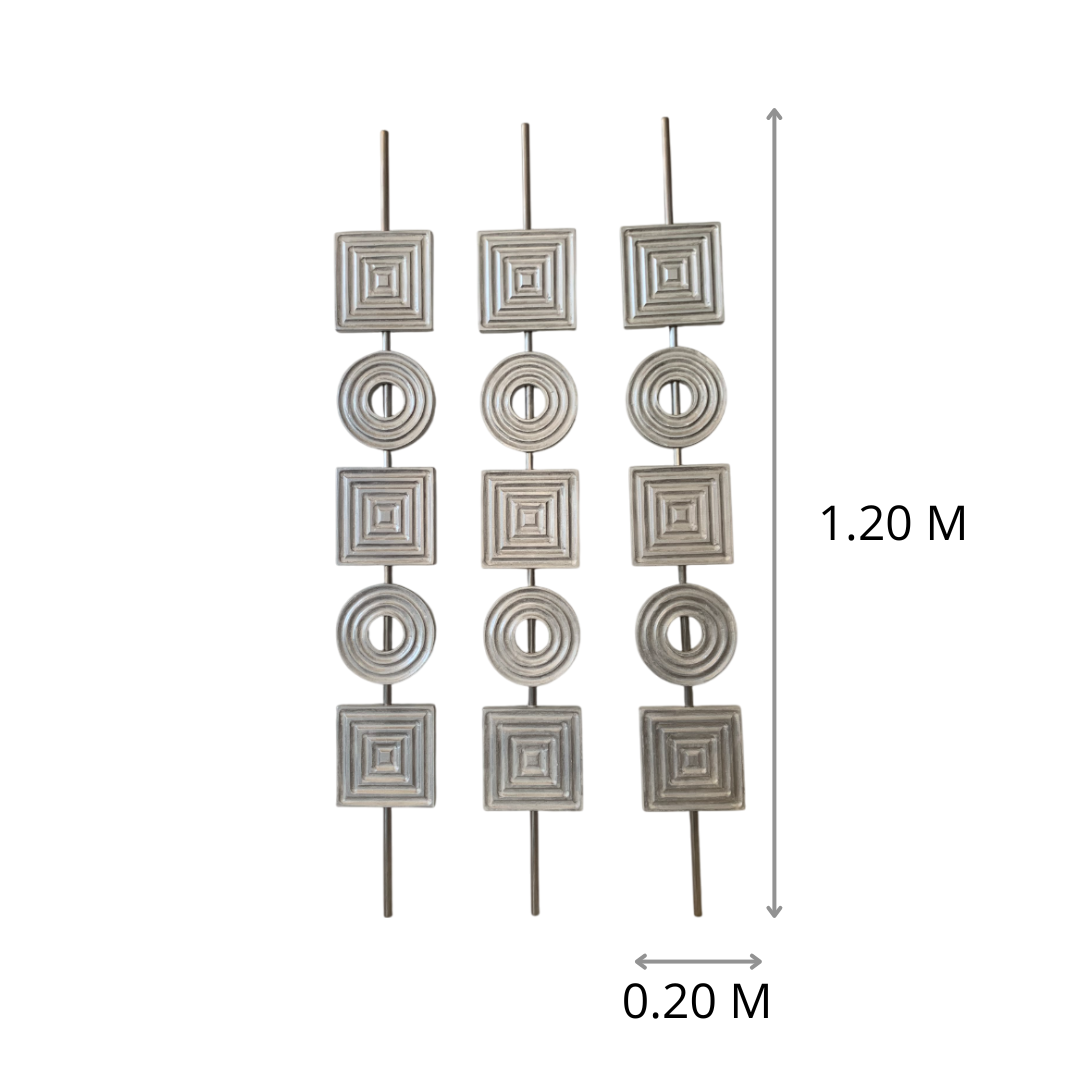 CUADRO FIGURA PLATA "B" 0.15X1.20X0.020M 0.02 X 1.2 X 0.15 M