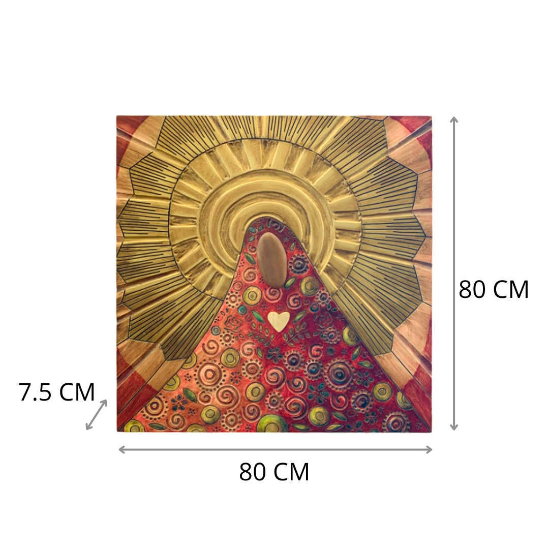 CUADRO VIRGEN MOSAICOS A 0.8 X 0.8 X 0.075 M