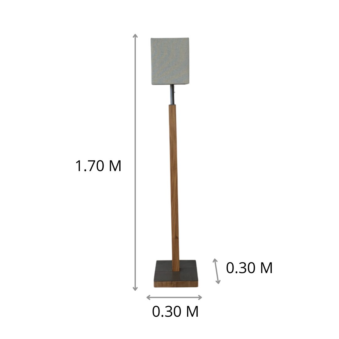 LAMPARA D/PIE CUBISTA 0.30X1.70X0.30M