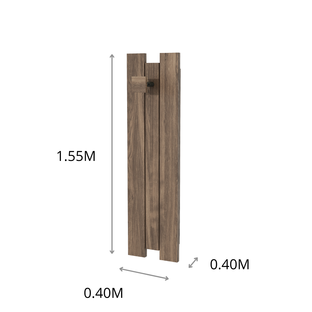 PERCHERO DE PARED NOVIAS LINEA RUSTIK 0.30X1.10X0.22M