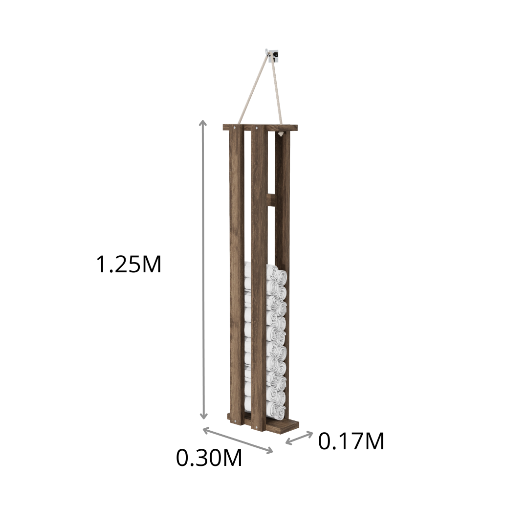 TOALLERO DE PARED L LINEA RUSTIK 0.30X1.25X0.17M