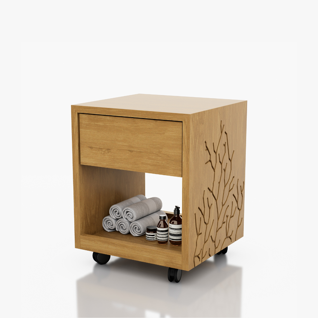 CARRITO AUX PEDICURE 1 CJN CORAL CH 36x45x34 cm 0.36X0.45X0.34M