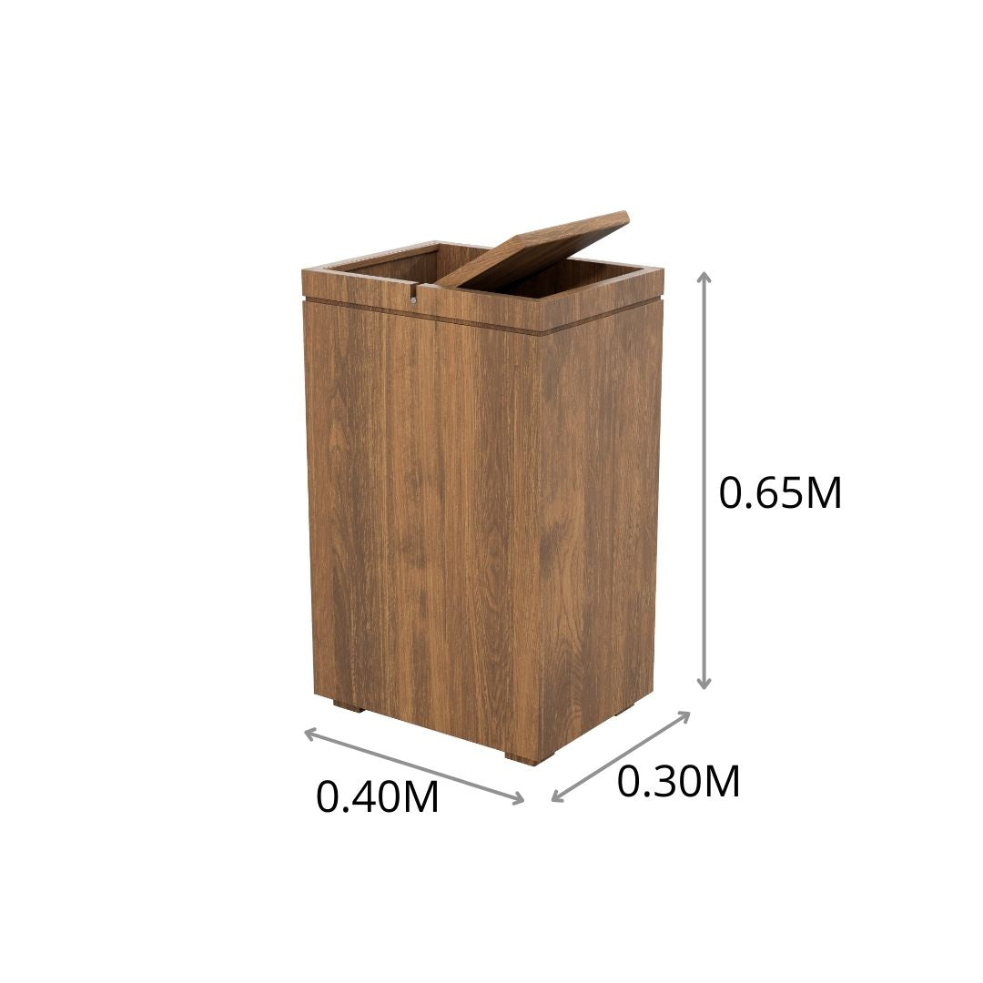 PAPELERA TAPA GIRATORIA SPS GD 0.4 X 0.65 X 0.3 M