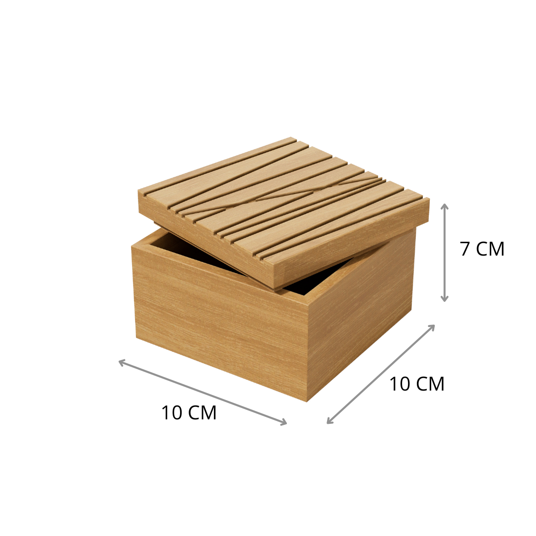 ALHAJERO CON TAPA PALMA 0.10X0.07X0.10M