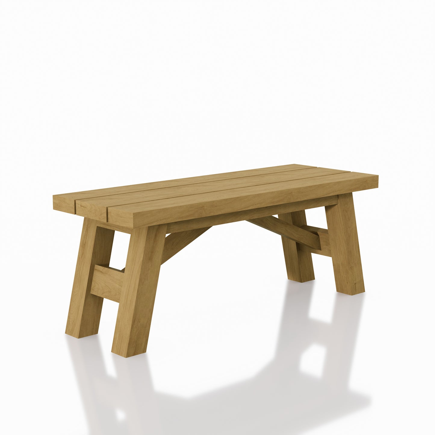 BANCO TABLONES RUSTIK  1.2X0.48X0.45M