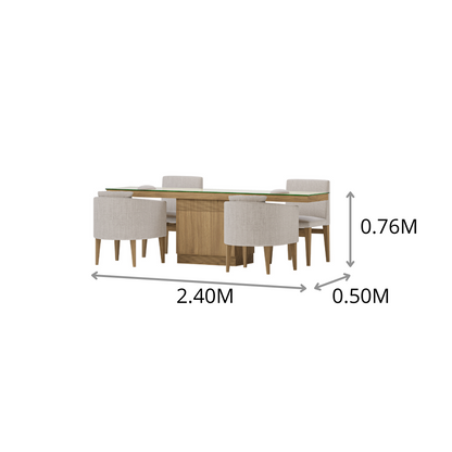 BARRA MANICURE 2 PLZAS AV 2.40X0.76X0.50M