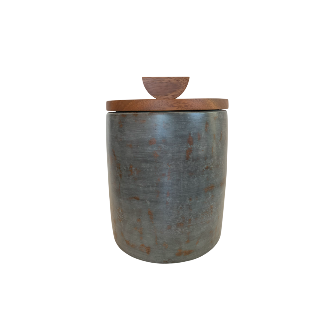 CAJA DE BARRO MEDIALUNA MD 0.20 DIAM. 0.2 X 0.29 X 0 M