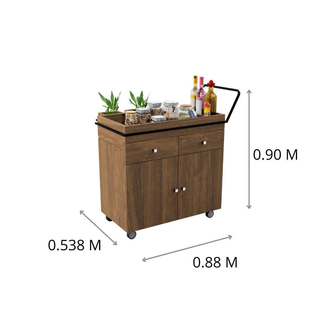 CARRITO AUX DE ALIMENTOS Y BEBIDAS 0.538X0.90X0.887M