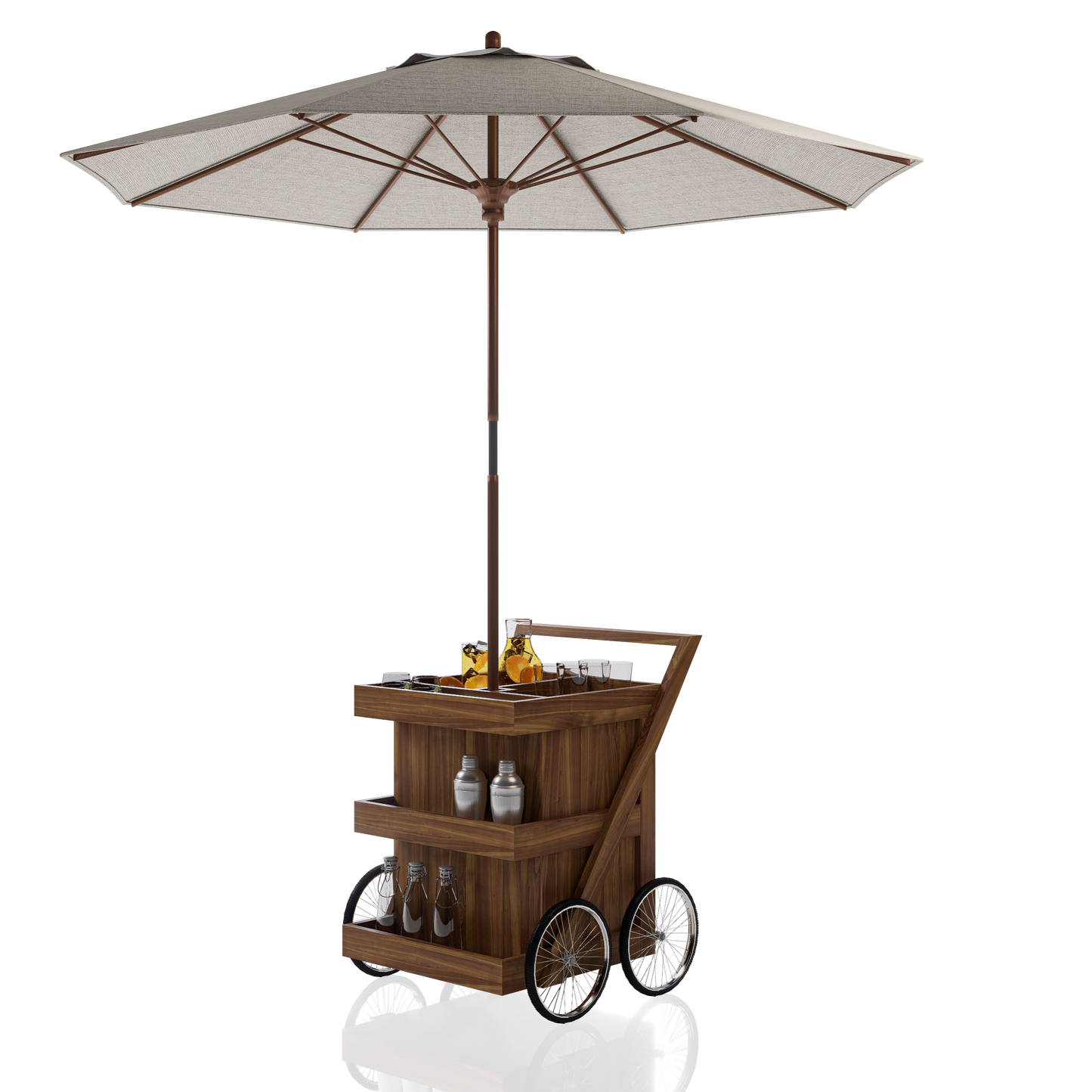 CARRITO AUX JUGOS 1 CJN_2GVTAS RUSTIK 0.62X0.90X0.70M