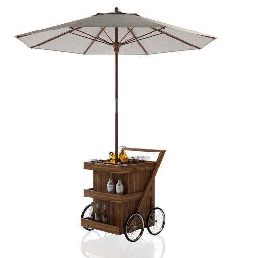 CARRITO AUX JUGOS 1 CJN_2GVTAS RUSTIK 0.62X0.90X0.70M