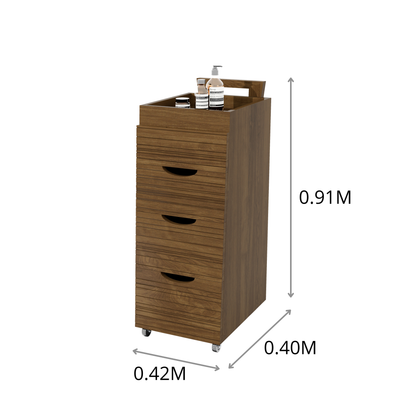 CARRITO AUX PEINADO 4 CJNES CURVAS 0.36X0.91X0.50M