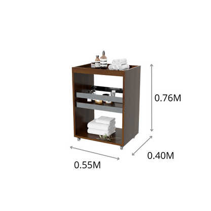 CARRITO AUX. TERAPEUTA FOLIE 3 NIVELES 0.55 X 0.76 X 0.4 M