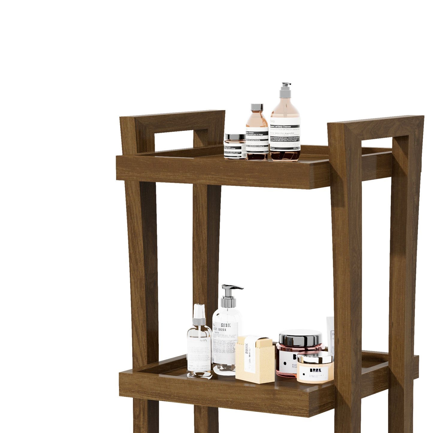 CARRITO AUX TERAPEUTA MINI 3 NIVELES CURVAS 0.42X0.96X0.40M