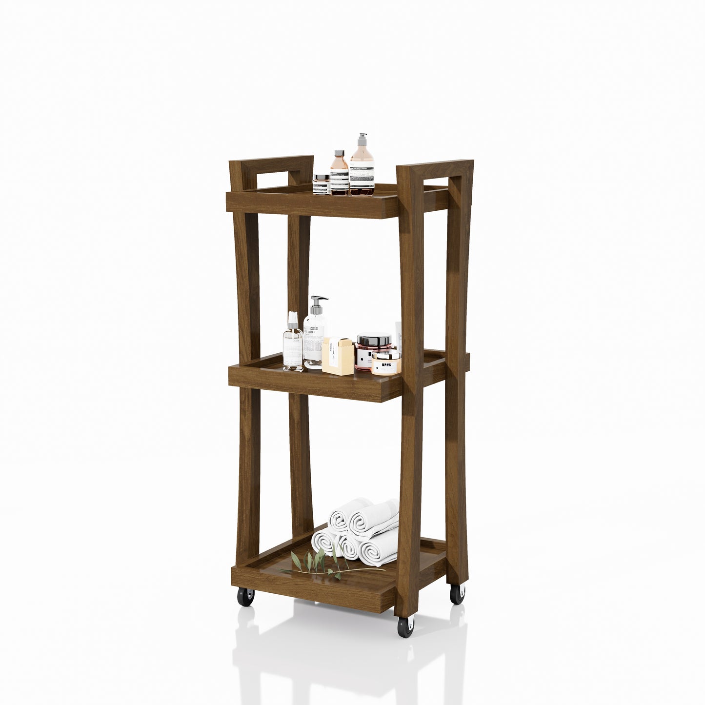 CARRITO AUX TERAPEUTA MINI 3 NIVELES CURVAS 0.42X0.96X0.40M