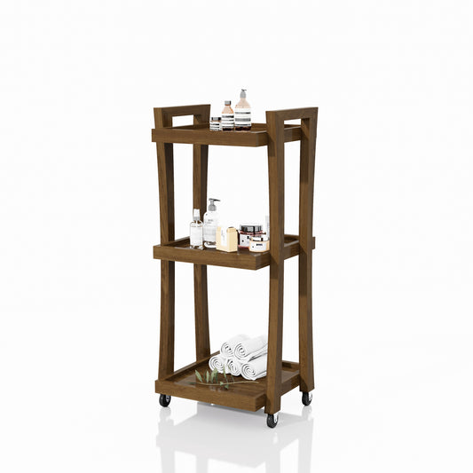 CARRITO AUX TERAPEUTA MINI 3 NIVELES CURVAS 0.42X0.96X0.40M