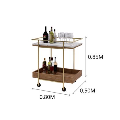 CARRITO AUX DE SERVICIO DOBLE T VARI 0.80X0.85X0.50M