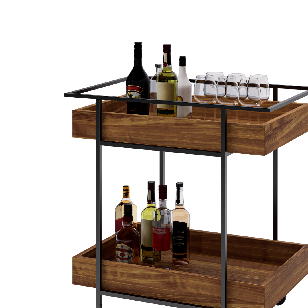 CARRITO AUX DE SERVICIO P VINOS DOBLE T1 0.80X0.85X0.50M