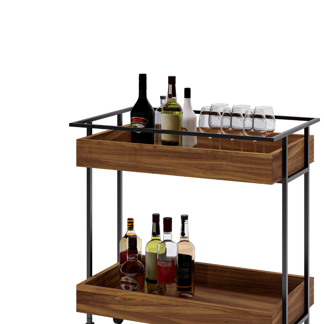 CARRITO AUX DE SERVICIO P VINOS DOBLE T2 0.80X0.85X0.50M