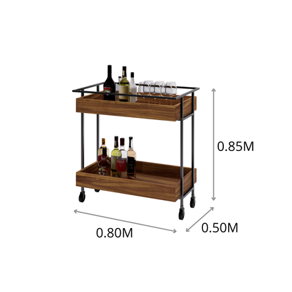 CARRITO AUX DE SERVICIO P VINOS DOBLE T2 0.80X0.85X0.50M