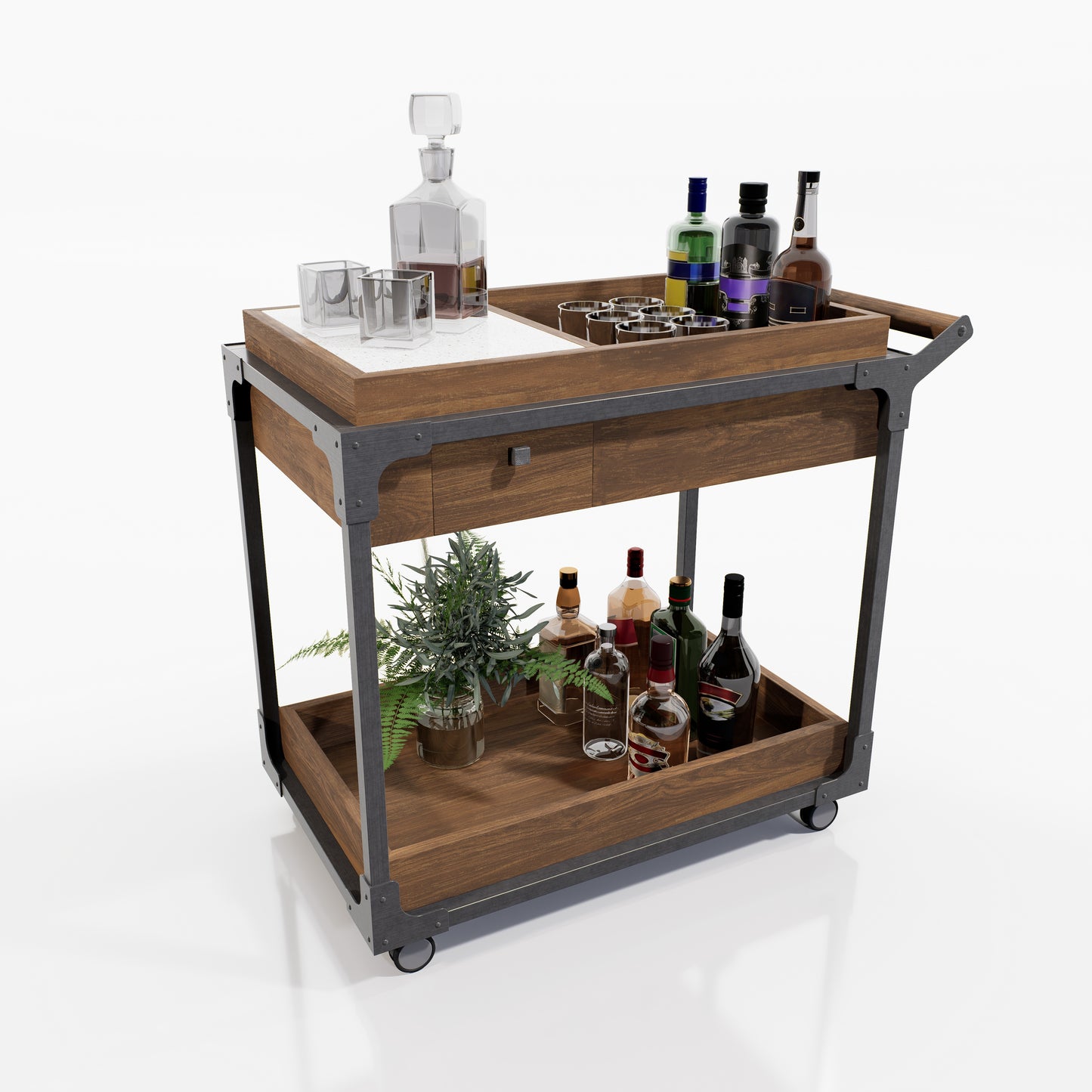 CARRITO AUX DE SERVICIO P VINOS REMACHES 0.89X0.80X0.51