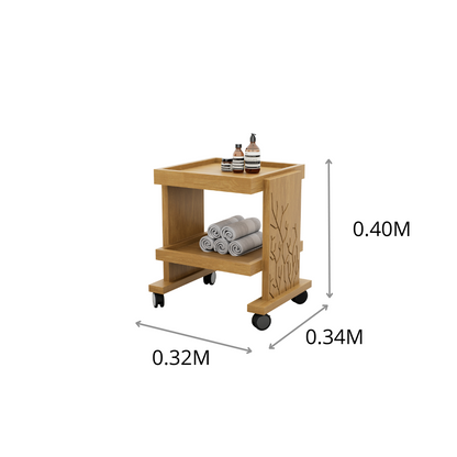 CARRITO AUXILIAR PEDICURE 2 NIVELES CORAL 0.32X0.40X0.34M