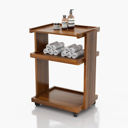 CARRITO AUXILIAR TERAPEUTA 3 NIVELES PALMA 0.55X0.76X0.40M