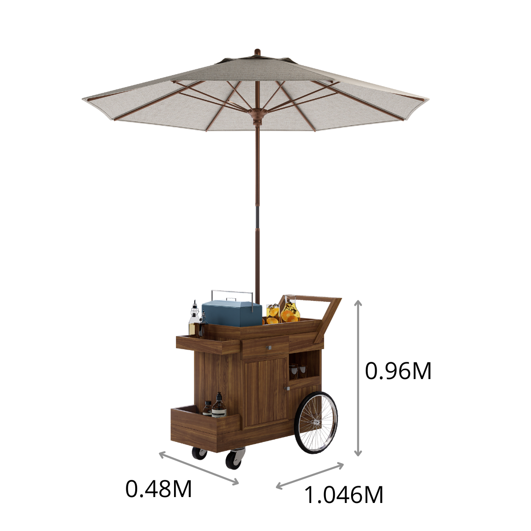 CARRITO AUXILIAR PARA ALBERCAS 0.48X0.96X1.046M