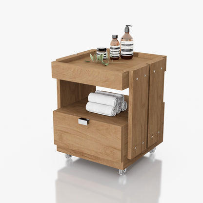CARRITO AUX PEDICURE RUSTIK 1CJN 0.44X0.50X0.44M