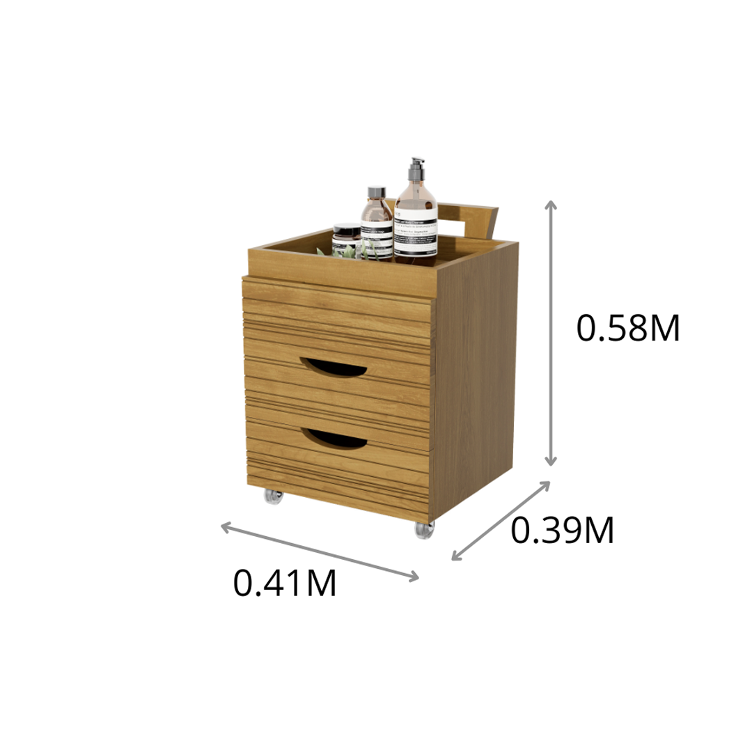 CARRITO AUX PEDICURE 3 CJNES CURVAS 0.41X0.58X0.39M