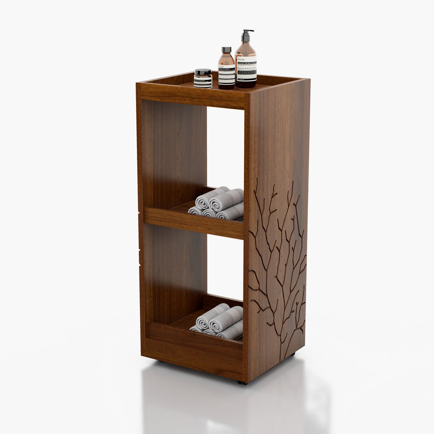 CARRITO AUX TERAPEUTA CORAL MINI 3 NIV 0.40X0.90X0.36M