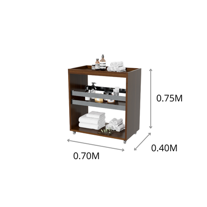 CARRITO AUX TERAPEUTA FOLIE 3 NIVELES 0.70X0.75X0.40M