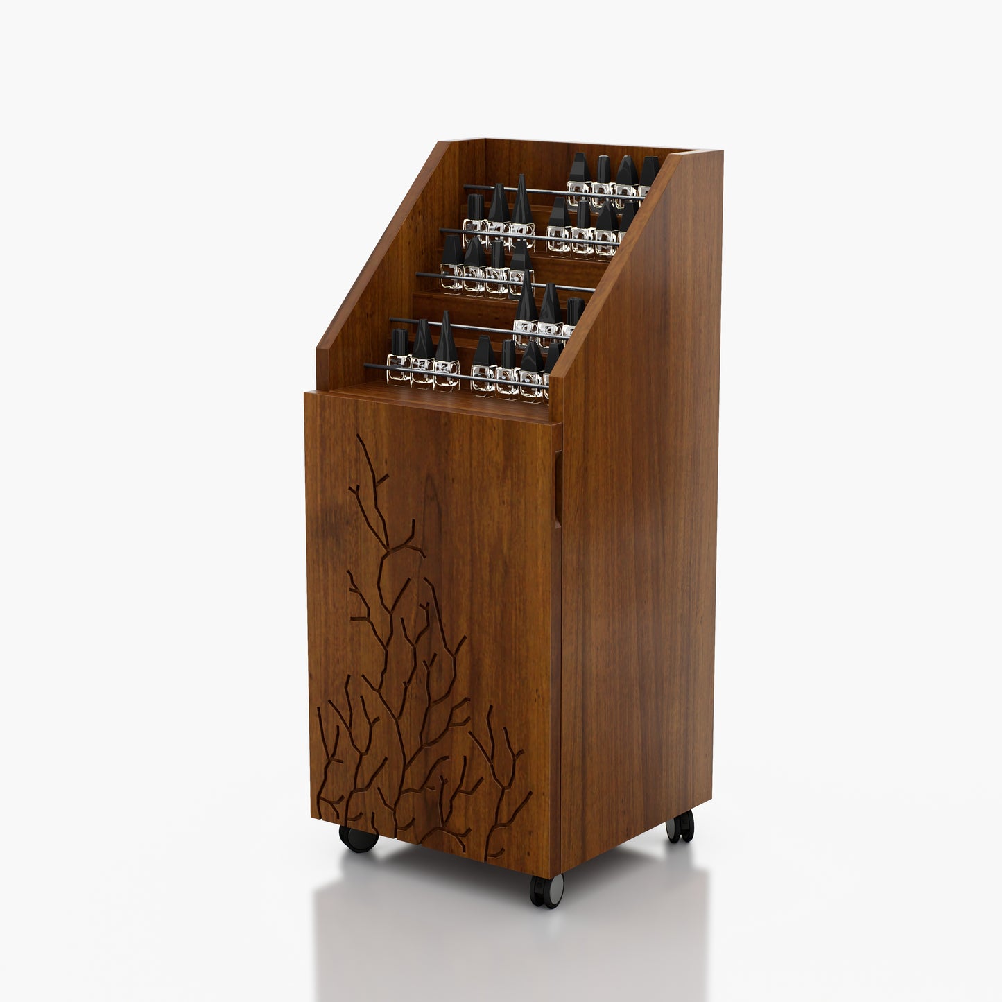 CARRITO ESMALTES  CON GVT CORAL 0.36X0.86X0.35M