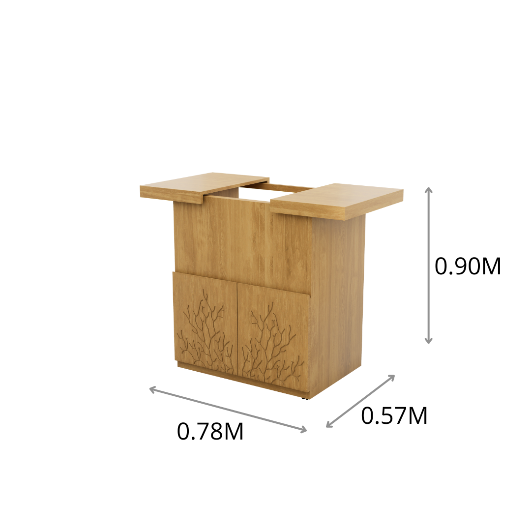 CARRITO HORNOS CORAL 0.78X0.90X0.57M