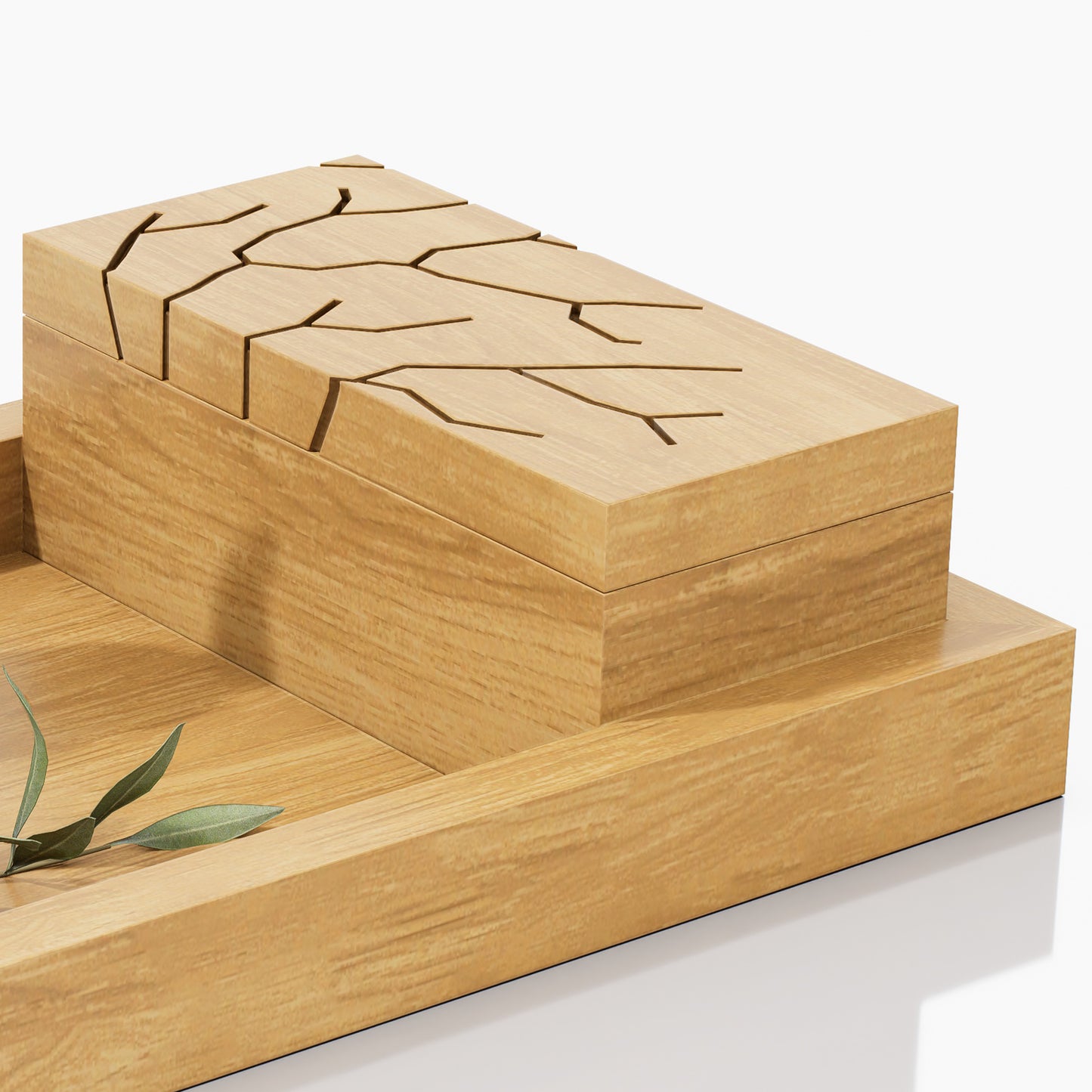 CHAROLA AMENIDADES CON CAJA RECTA CORAL 0.39X0.095X0.25M