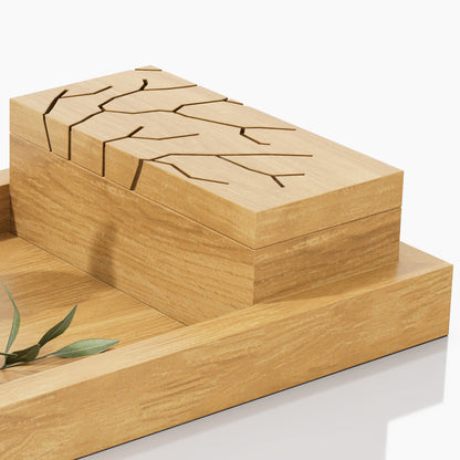 CHAROLA AMENIDADES CON CAJA RECTA CORAL 0.39X0.095X0.25M