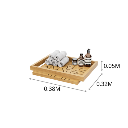 CHAROLA CUADRITOS CORAL GD 0.38X0.05X0.32M